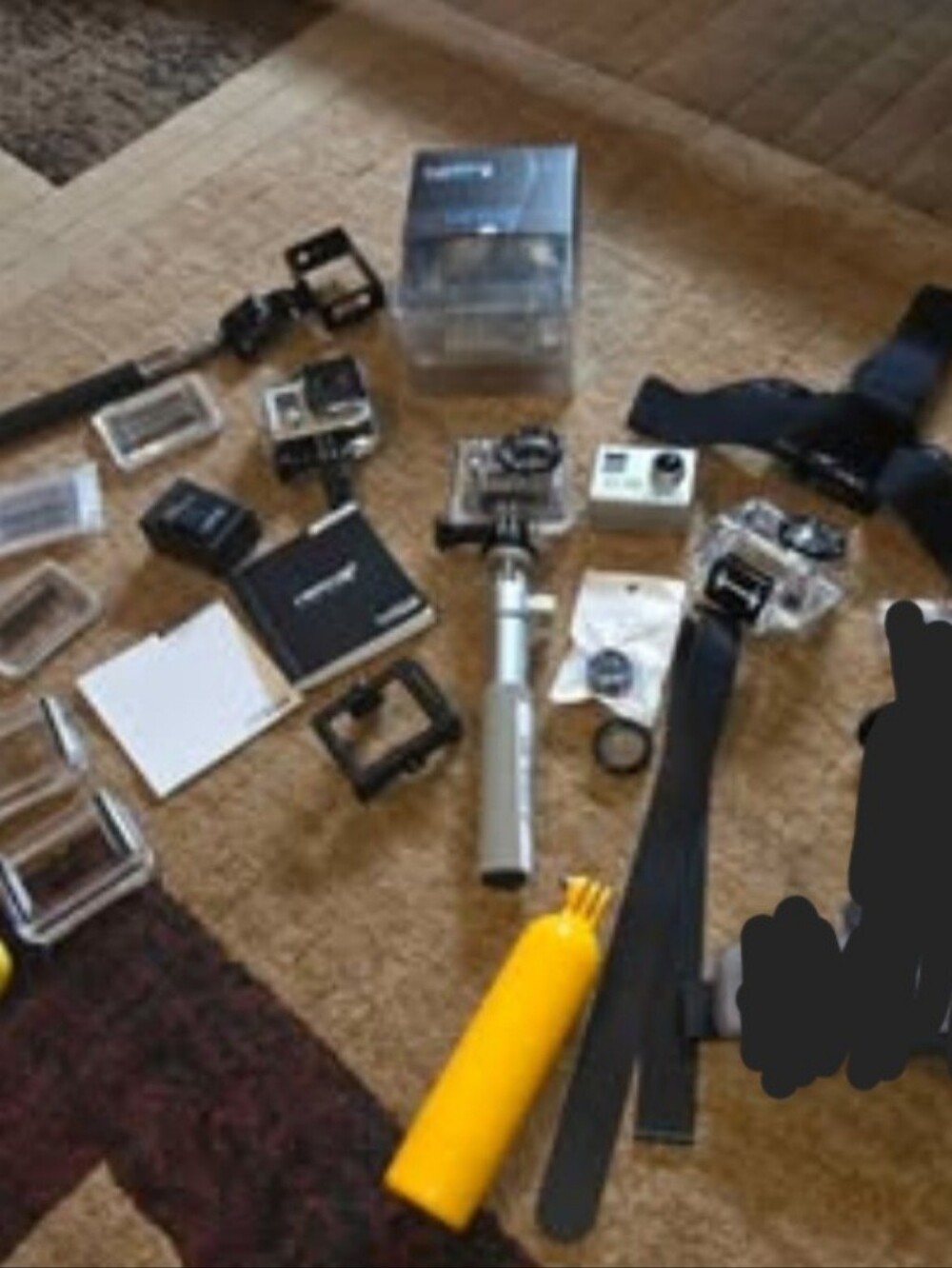 GoPro Hero 3+ And HERO --2  Camera Bundle with Accessories - Black & Yellow